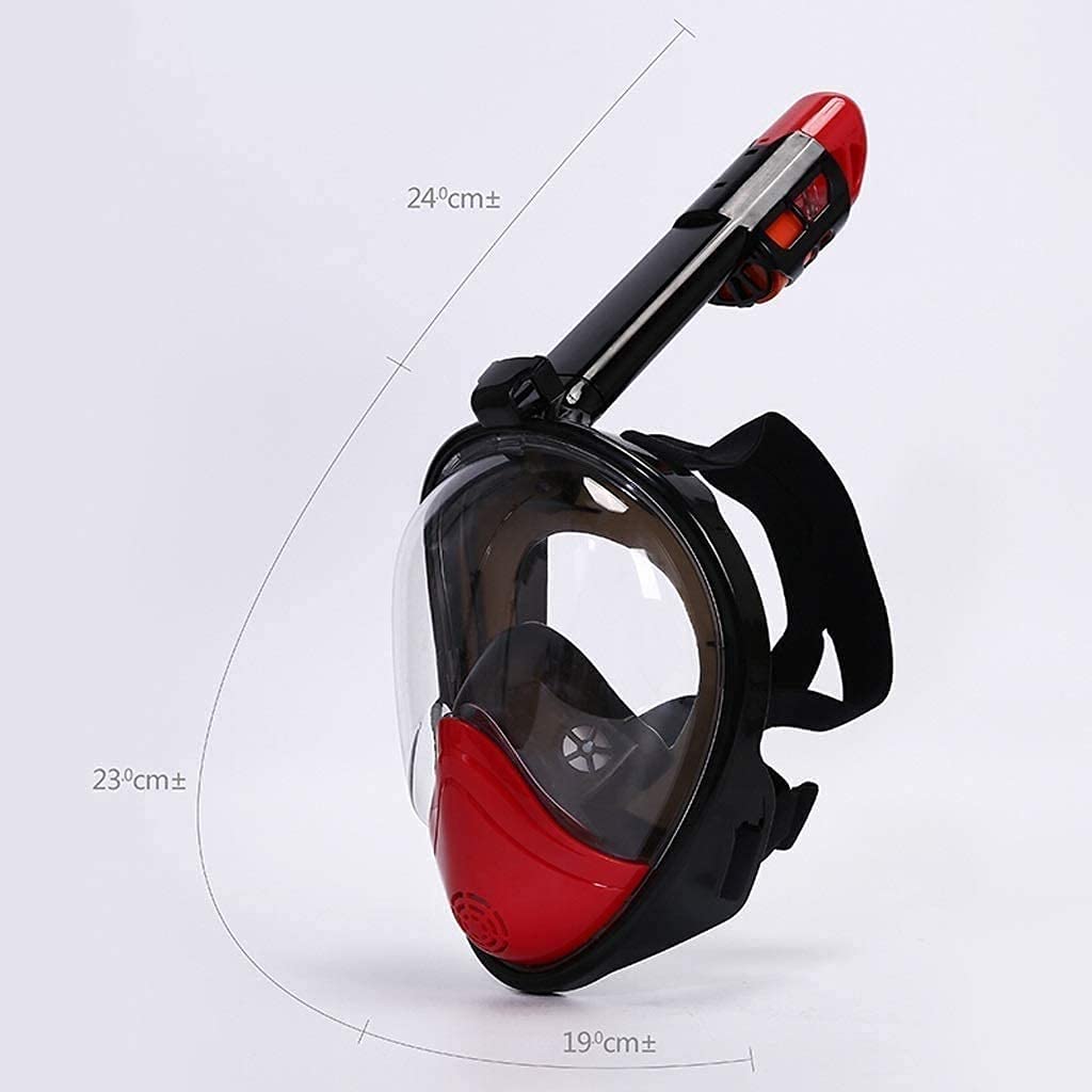 Maschera da Snorkeling Integrale， Maschera Subacquea antiappannamento antiperdita panoramica 180， Maschera da Snorkeling con Supporto per Fotocamera Staccabile，，