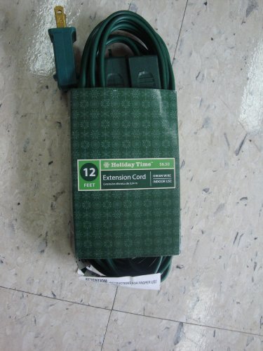 12' feet Extension Cord Green