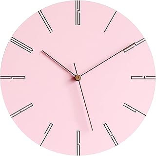 Modern Minimalist Silent Wall Clock Pink Pastel Collection