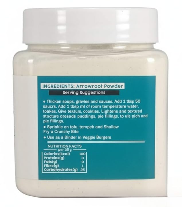 Arrowroot Powder (150 g) (Gluten-Free) Vegan Thickening Agent | All purpose Thickener & Binder | Alternative for CornStarch | Boosts Immune System | Body Rehydration | Use In DIY Cosmetics