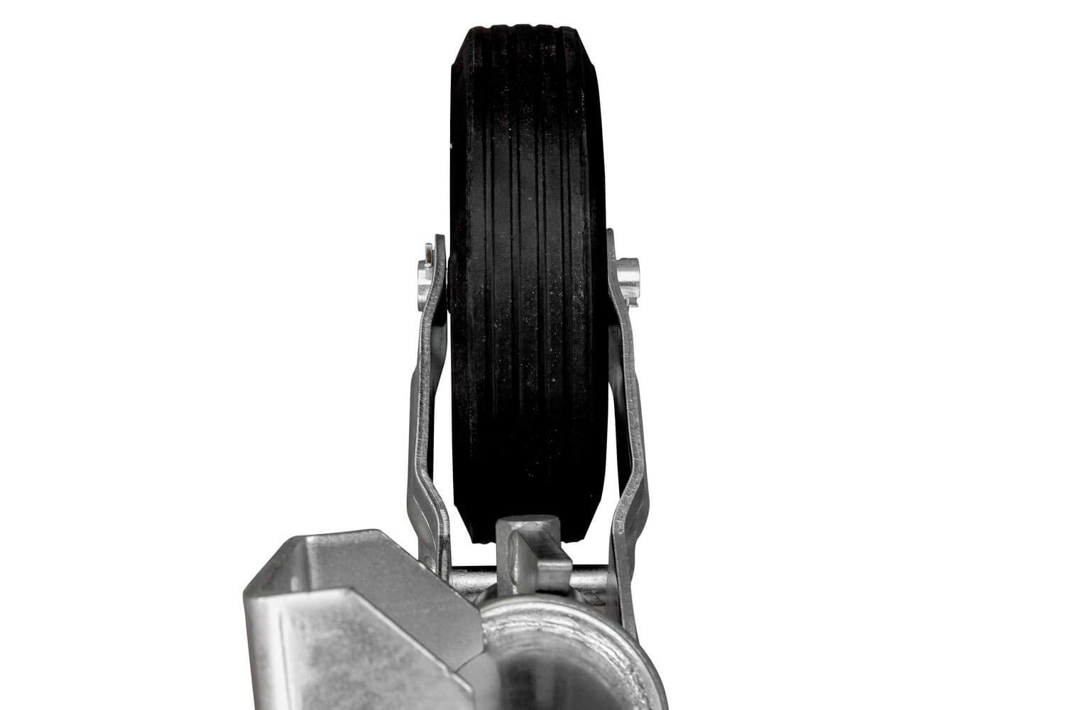 UNITRAILER Rueda Jockey automatica 250 kg 60 mm 785 a 955 mm para Remolque, con Soporte Soldado y pie automatico para estabilizar y maniobrar, para Uso Diario, para Servicio Diario