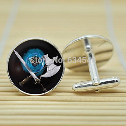 Pretty Lee Final Fantasy In Silver Cufflinks Glass Cabochon Cufflinks C3238