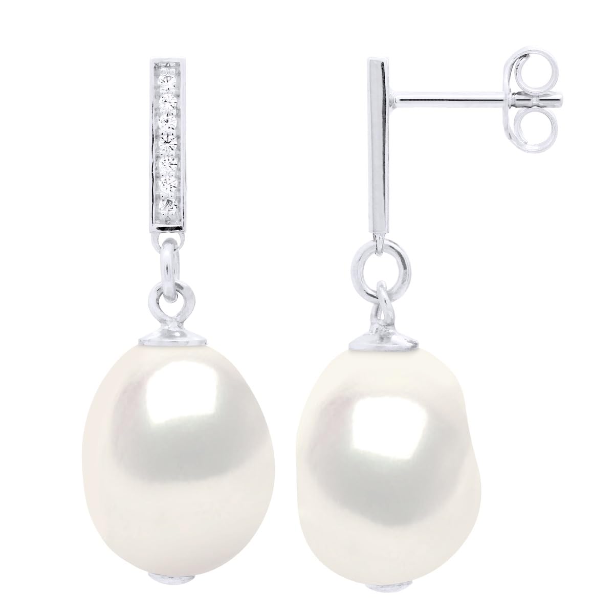 Boucles d'oreilles perles de culture d'eau douce pour sublimer le cou - 8