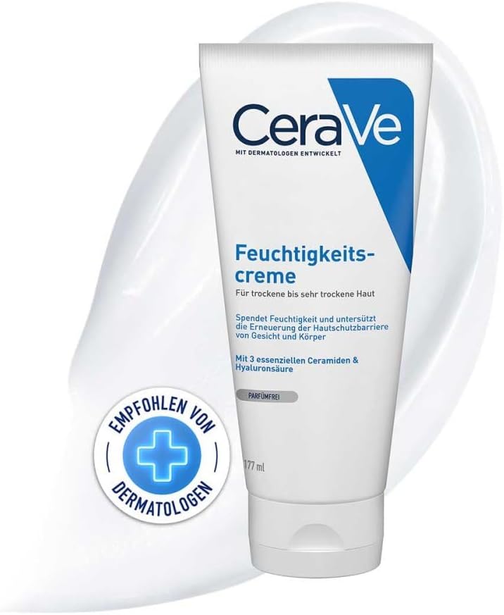 Cerave Moisturising Cream For Dry To Very Dry Skin 177Ml With Hyaluronic Acid & 3 Essential Ceramides