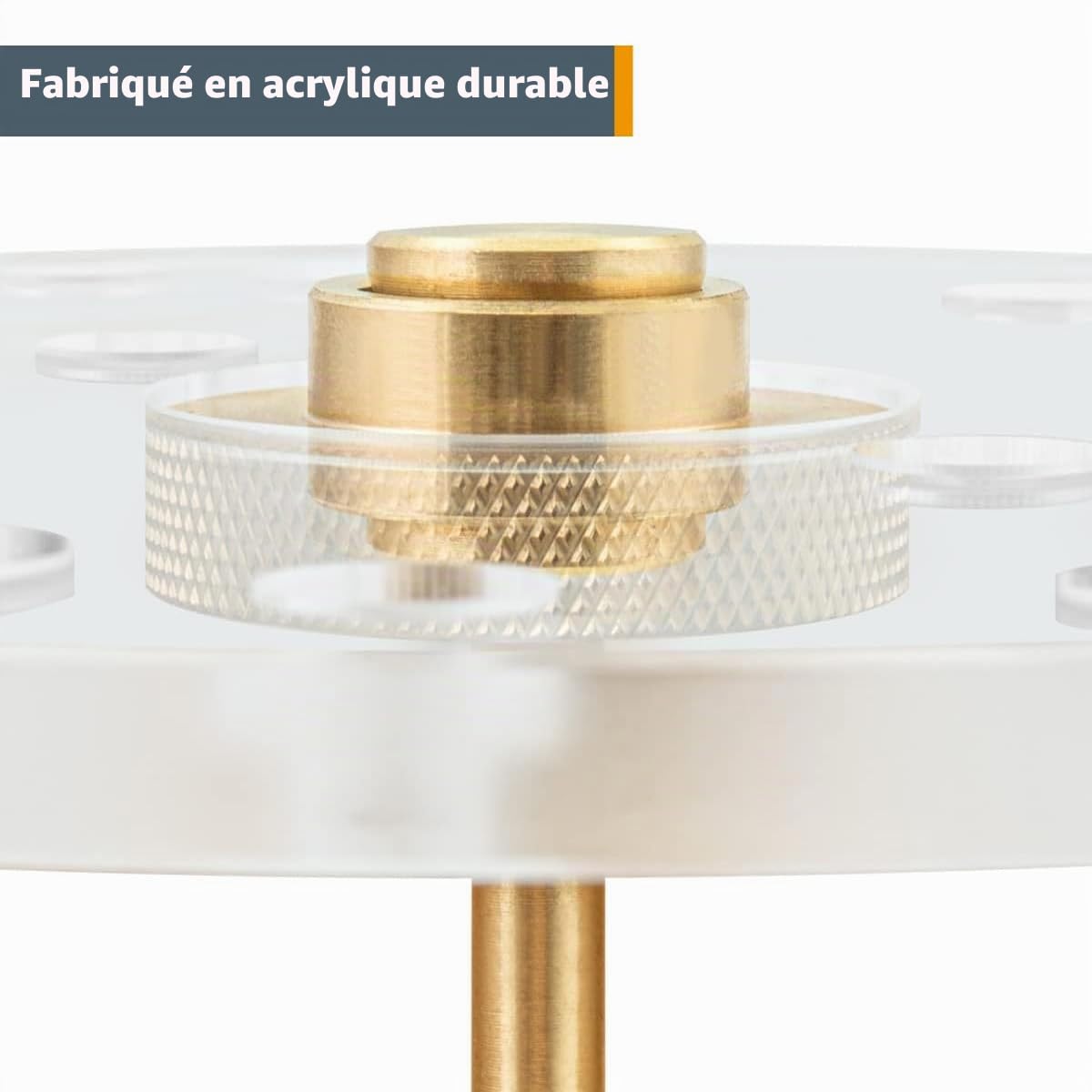 POWERTEC 71369 Plaque de base universelle pour défonceuse avec broche de centrage | 16,5 cm de diamètre, 0,6 cm d'épaisseur | Outil de défonceuse électrique professionnel