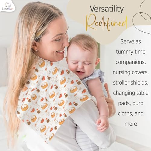 Image of Muslin Swaddle Blanket for Unisex, Soft Breathable and Skin-Friendly Baby Swaddles for Boys & Girls, Newborn Receiving Blanket, Dumpling Bao Blankets Babies, Kawaii Large 42 x 47 inches
