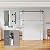 ALAMEDADT 60''x 84'' Sliding Barn Door with 10 Ft Barn Door Hardware Kit& Handle& Floor Guides,Pre-Drilled Holes Easy Assembly - Include Installation Manual, Water-Proof PVC Surface, H-Frame, White