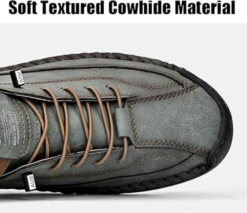 Beelovy Shoes for Men, Easestep Leather Sneaker, Soft Comfort Orthopedic Support, Slip on Lightweight Loafers3