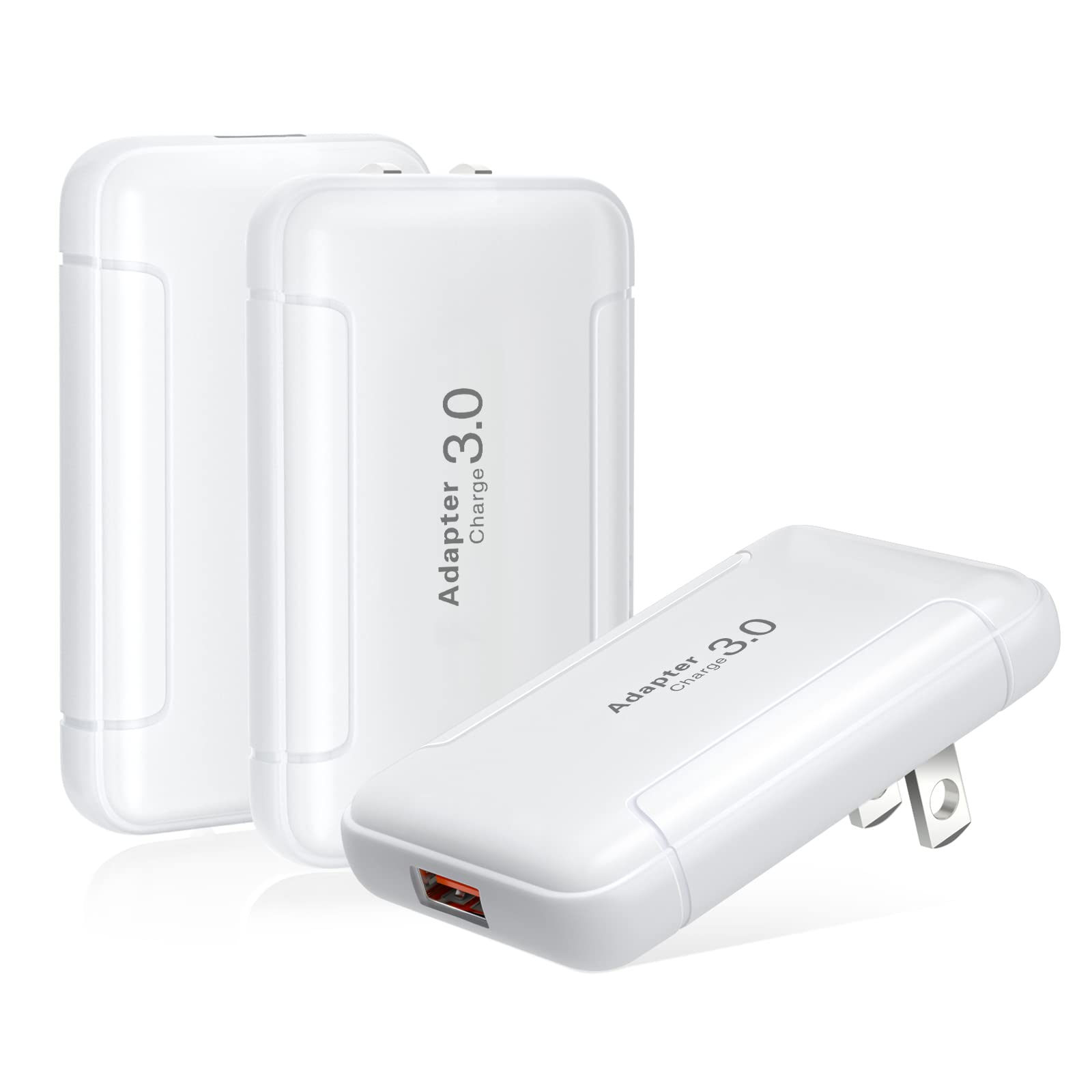 Flat USB Wall Charger Costyle 3 Pack 18W Quick Fast Charge 3 0 Slim USB Wall Plug Adapter