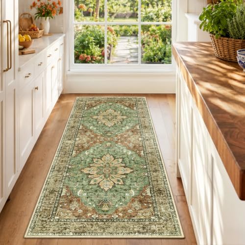 RELEANY Floral Vintage Runner Rug