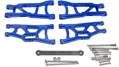 Suspensión delantera y trasera de aluminio brazos A y barra de lazo para 1/10 Traxxas Slash 2WD RC Car Upgrade Parts Hop Ups, reemplazo de 2555 3631