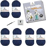 Mit einem hochqualitativen Mix aus 30% Schurwolle und 70% Polyacryl eignet sich die No.1 Wolle hervorragend für Mützen, Stirnbänder und Schals und mehr