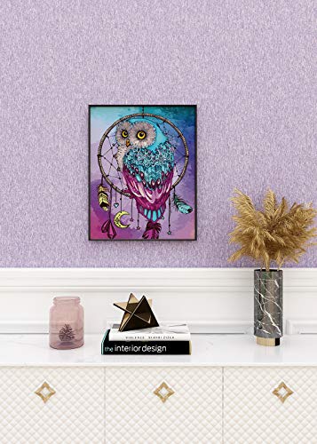 Gronda Schilderen DIY blauwe uil vogel dieren afbeelding dromenvanger paars set natuur schilderij DIY decor slaapkamer… - Image 4