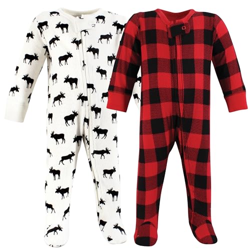 Image of Hudson Baby Unisex Baby Thermal Zipper Sleep and Play 2pk