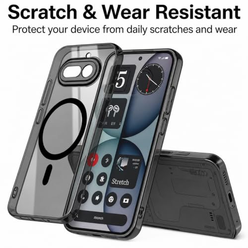 Image of Elzzi Anti Scratch Semi Translucent Cover for Nothing 4A Case, Premium PC + TPU Magnetic Phone Cases Drop Proof, Compatible with Magsafe Slim Never Yellowing Shockproof