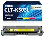 CFDFDA CLT-K503L Sostituzione della Cartuccia del Toner Compatibile, CLT-K503L CLT-C503L Lavoro ad Alto Rendimento (con Chip) per Samsung SL-C3010ND C3060FR SL-C3060ND Stampante, Dingying,Yellow