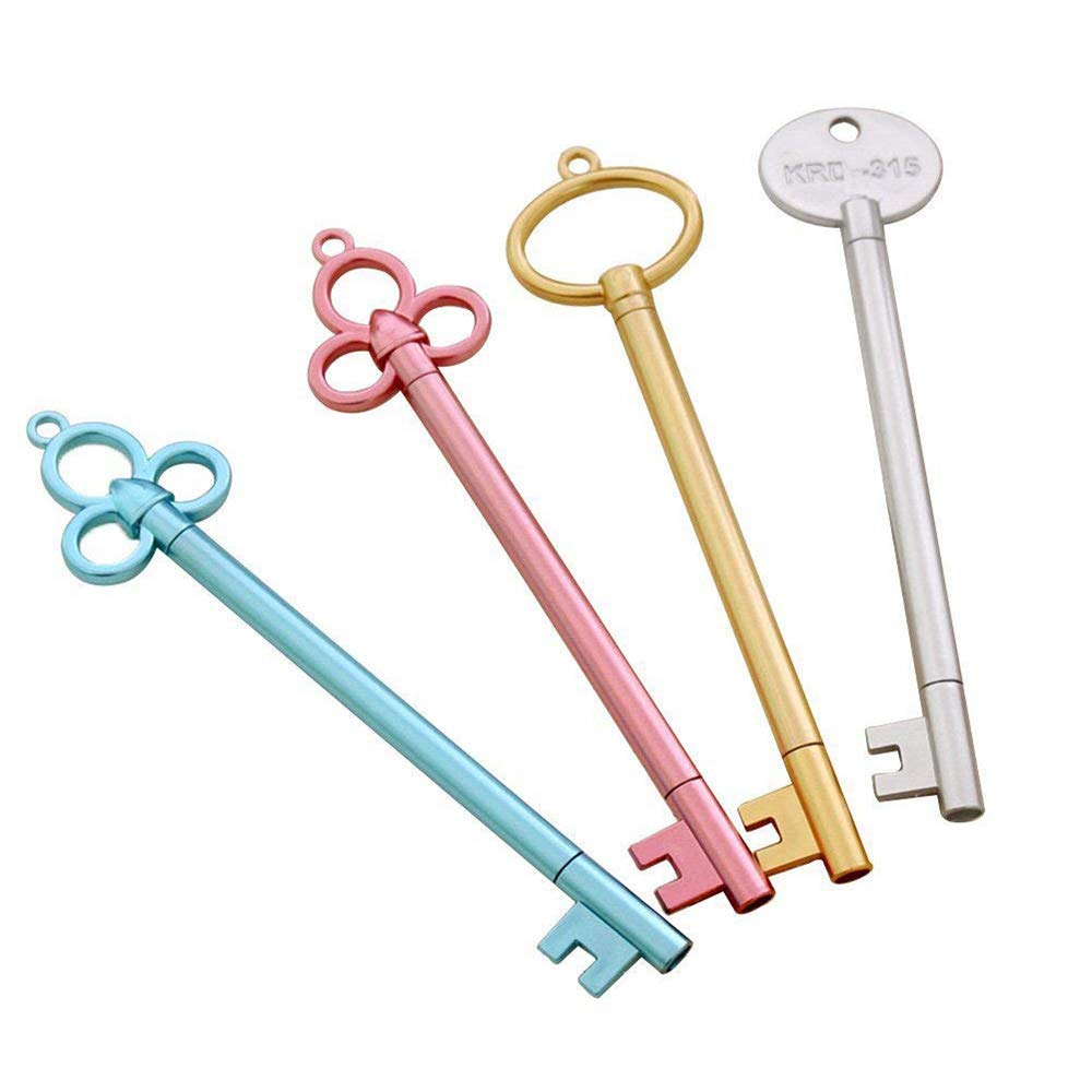 30 Stück Schlüssel-Gelstifte – Vintage Schlüsselform, 6 Farben, Für Schule, Büro, Zeichnen