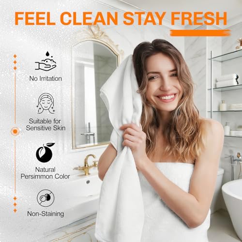 Image of 5 Pcs Persimmon Soap for Old People Smell, Persimmon Soap Bar for Body Odor Control, Natural Organic Deodorant Body Wash Soap for Women & Men