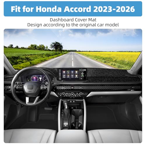 Image of Dash Cover Mat for Honda Accord 2023 2024 2025 2026 Non-Slip Dashboard Cover Mat Sunshade UV Rays Protector Interior Accessories