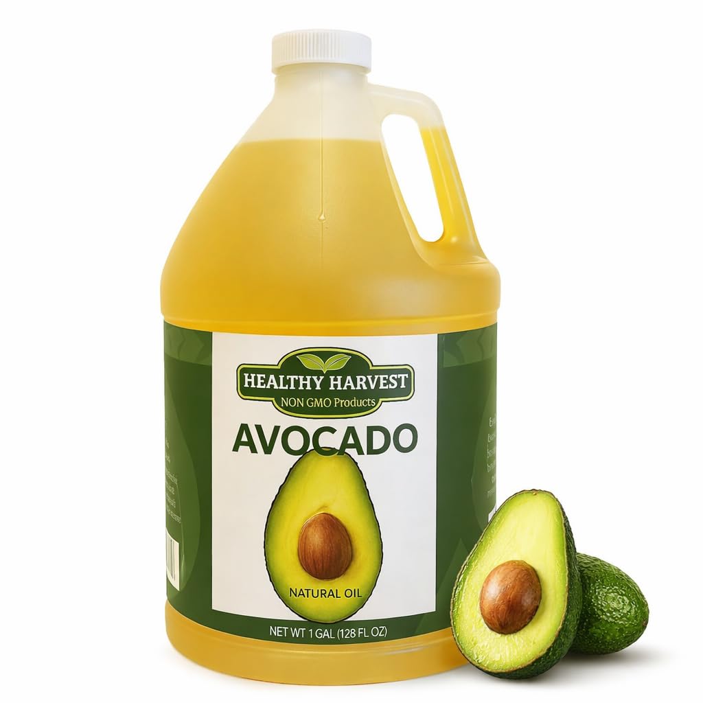 Healthy Harvest Non-GMO Avocado Oil - Great for Sauces And, Cooking, Frying and More - Nutritious And Rich With Antioxidants (1 gallon)