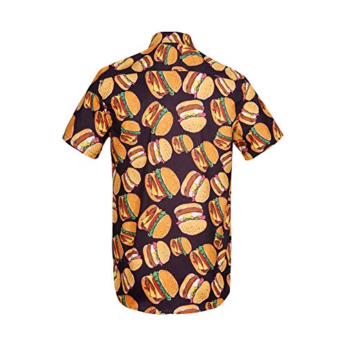 Men's Food Cars Print Shirts Hawaiian Short Sleeve Casual Tropical Funky Button Down Shirt3