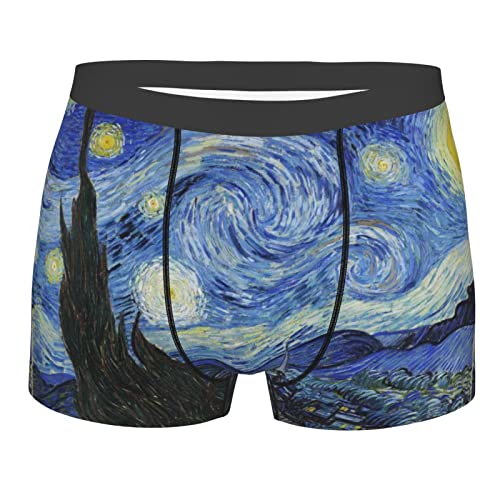 The Starry Night Men's Underwear boxer briefs Soft Comfortable Bamboo Viscose Underwear