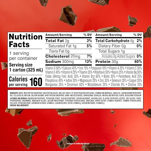 Image of BOOST MAX Protein Shakes Ready to Drink - 30g High Protein Shake - Chocolate | Nutritional Drinks to Support Muscle Recovery After Exercise, 26 Vitamins & Minerals, 1g Sugar, 11 fl oz (Pack of 18)