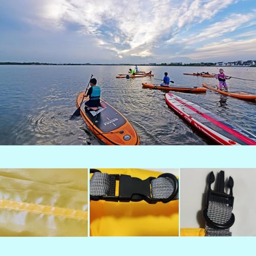 Bolsa impermeable, 10 L, 20 L, 40 L, 70 L, 90 L, bolsa seca ultraligera, bolsa impermeable para deportes acuáticos para, kayak, playa, natación, camping, senderismo, Verde militar., 10 L - imagen 5