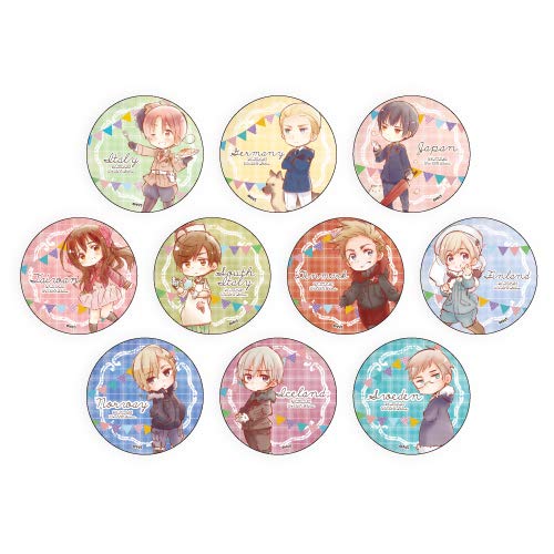 ヘタリアWorld★Stars缶バッジセット ヘタリア World☆Stars トレーディンググリッター缶バッジ ちま