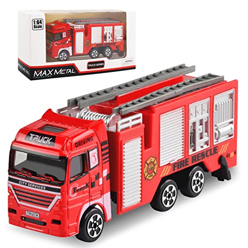 Hpbaggy Feuerwehrauto Spielzeug,Feuerwehr Spielzeug ab 2 Jahre,Feuerwehrauto Klein,Früh Bildung Kinder Auto Spielzeug Trägheit Fahrzeuge für ab 2-5 Jahre Kinder Junge Mädchen Cover