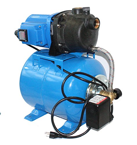 Water Pump Outdoor Electric Well Garden Shallow With Booster System 1000GPH 110v 1.6 HP With Tank - Skroutz