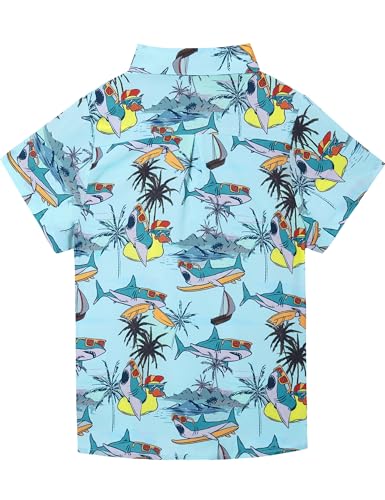 Image of Boys Hawaiian Shirt Kids Button Down Aloha Beach Hawaii Tops 5-14Y