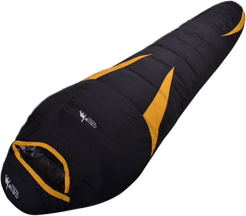 emansmoer Cold Weather Water Resistant Outdoor Duck Down Portable Mummy Sleeping Bag for Camping Hiking Trekking