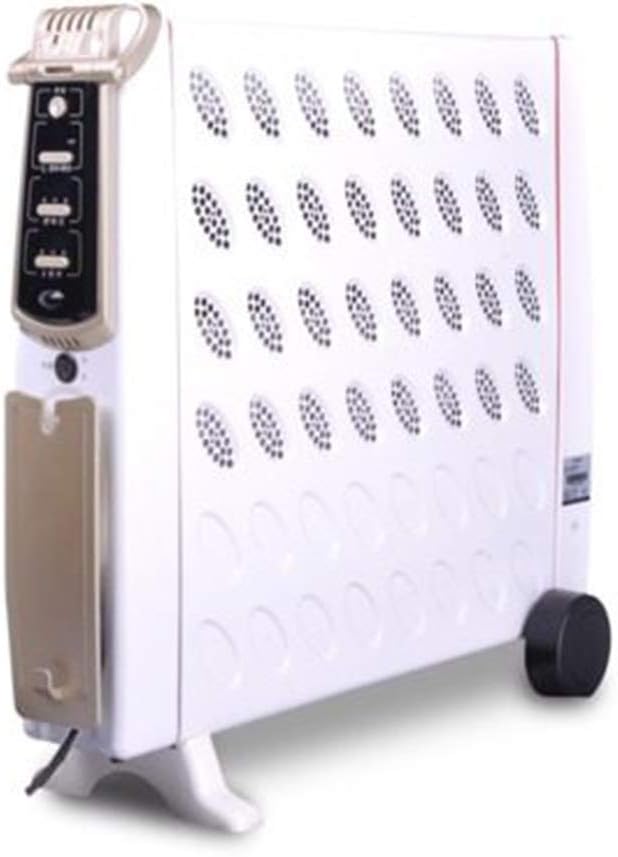 10 Seconds Fast Hot Oil Filled Heater 3 Meters Remote Control Energy Saving Silent Electric Radiator with Drying Racks and Casters for Living Room White