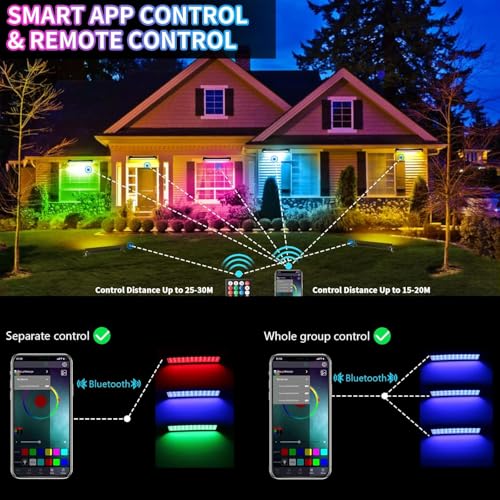 Stage Wash Light Bar 2Pack - YeeSite 48W RGBCW Wall Washer DJ Light Bar IP66 Waterproof Smart APP & Remote Control with Music Sync Memory Function for Garden Lighting Events Home Decoration