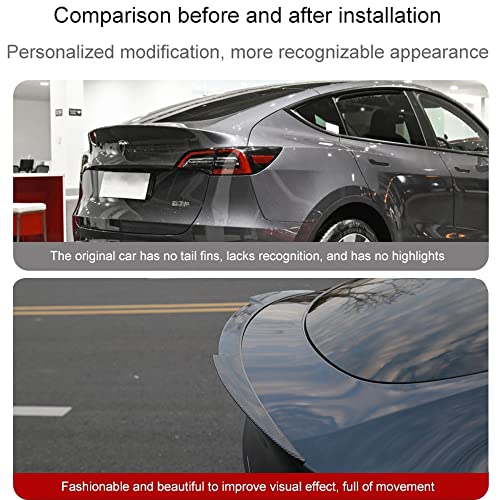 Rear Spoiler For Tesla Model Y 2023 2022 2021 Rear Trunk Spoiler Wing Carbon Fiber Pattern Spoiler Wing #TOP2