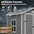 UDPATIO Outdoor Storage Shed 6x4 FT, Garden Resin Shed for Bike, Garbage Can, Tools, Outside Plastic Sheds with Floor for Backyard, Patio, Lawn, Grey & White