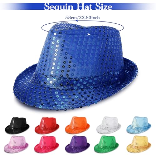image for Tarpop 6 Pcs Western Sequin Hat Bling Dance Hats with Shining Sequin f