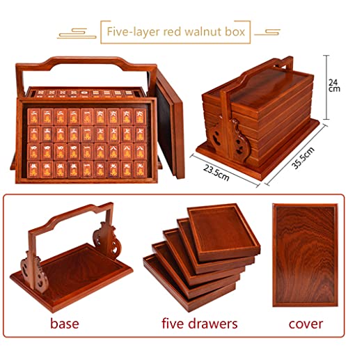 Juego de Mesa Mahjong Chino 144 Fichas con Estuche miniatura 7