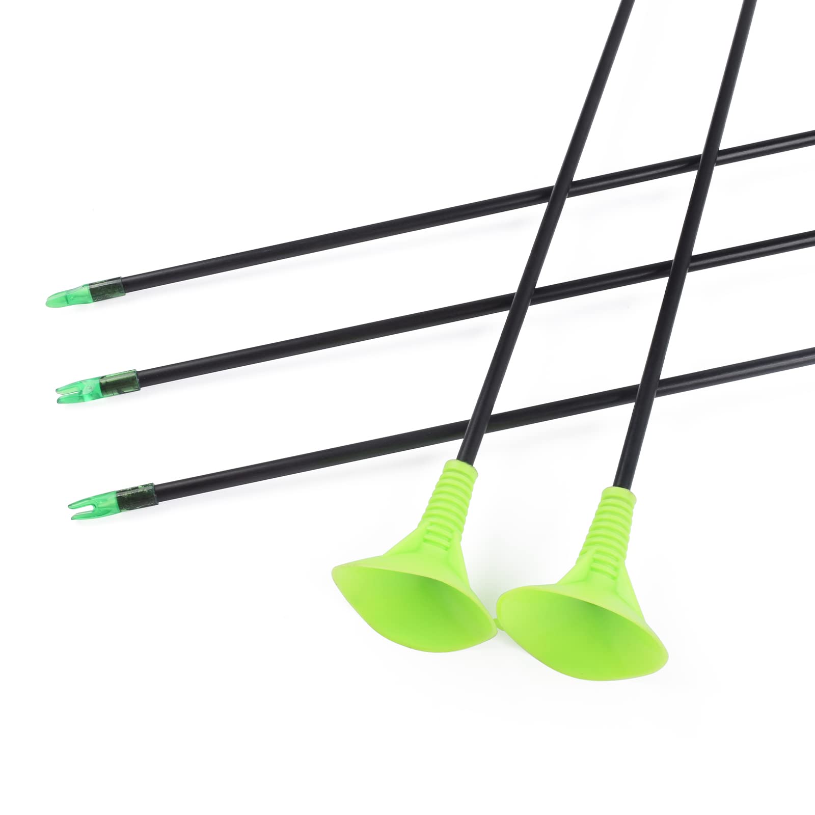 NIKA ARCHERY 66 cm, 61 cm, strzały króla łuku, zestaw 8 sztuk, z włókna szklanego, z pomarańczową przyssawką, łuk dla dzieci