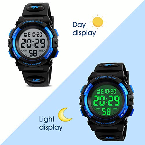 Image of Kids Watch,Boys Watch for 3-15 Year Old Boys,Digital Sport Outdoor Multifunctional Chronograph LED 50 M Waterproof Alarm Calendar Analog Watch for Children with Silicone Band,Kids Gift