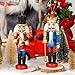 OurWarm 6pcs Glittery Nutcrackers Ornaments, Nutcracker Figures with Opening Mouths Christmas Decorations for Xmas Tree, Table Decor