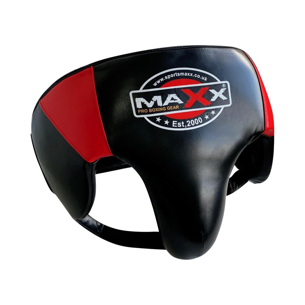 Boxing Groin Guard for Boxing, Sparring, Muay Thai, Kickboxing and MMA, Kickboxing and MMA Fighting, and Martial Arts Training No Foul Abdominal (BLACK RED, M)