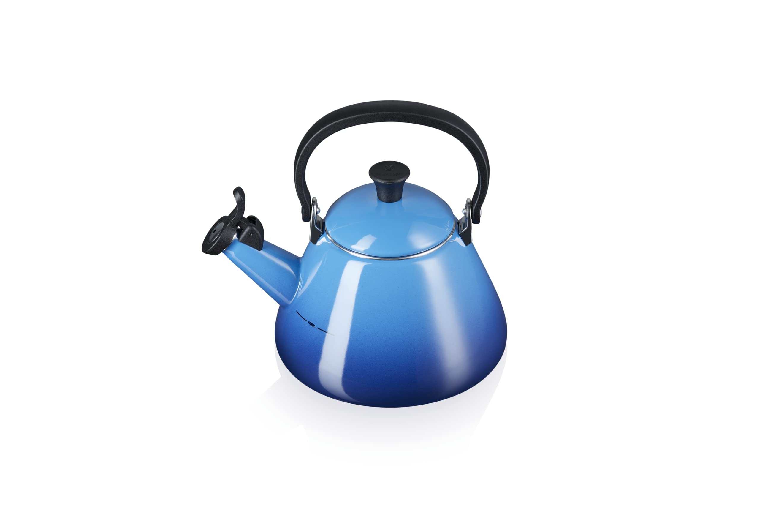 Le Creuset Azure Kone Stove-Top Kettle With Whistle, Suitable For All Hob Types Including Induction And Cast Iron, Enamelled Steel, Capacity: 1.6 L, 40101022200000