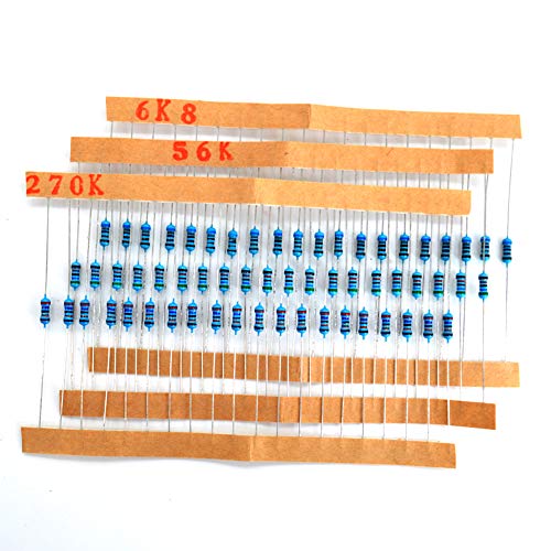 1460 Piece Resistor Assortment Kit,Metal Film Resistor Resistance,1/4 Watt 1 Ohm to 1M Ohm,Total 73 Value for DIY Electric Projects - Thumbnail 3