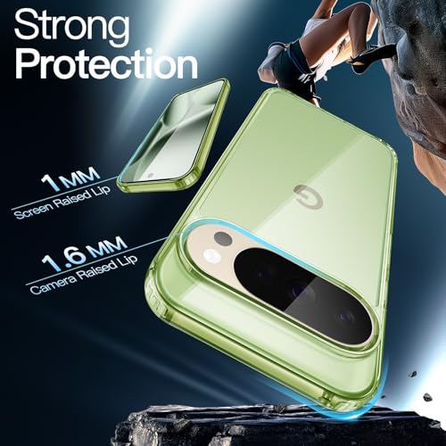Image of JETech Cover Case for Google Pixel 10 /10 Pro 2025, Non-Yellowing Shockproof Bumper Protective Phone Cover, Anti-Scratch Hard PC Back (Jade)