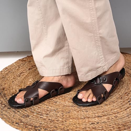 Image of Men Sandals - Style No. Sl0028700 Brown