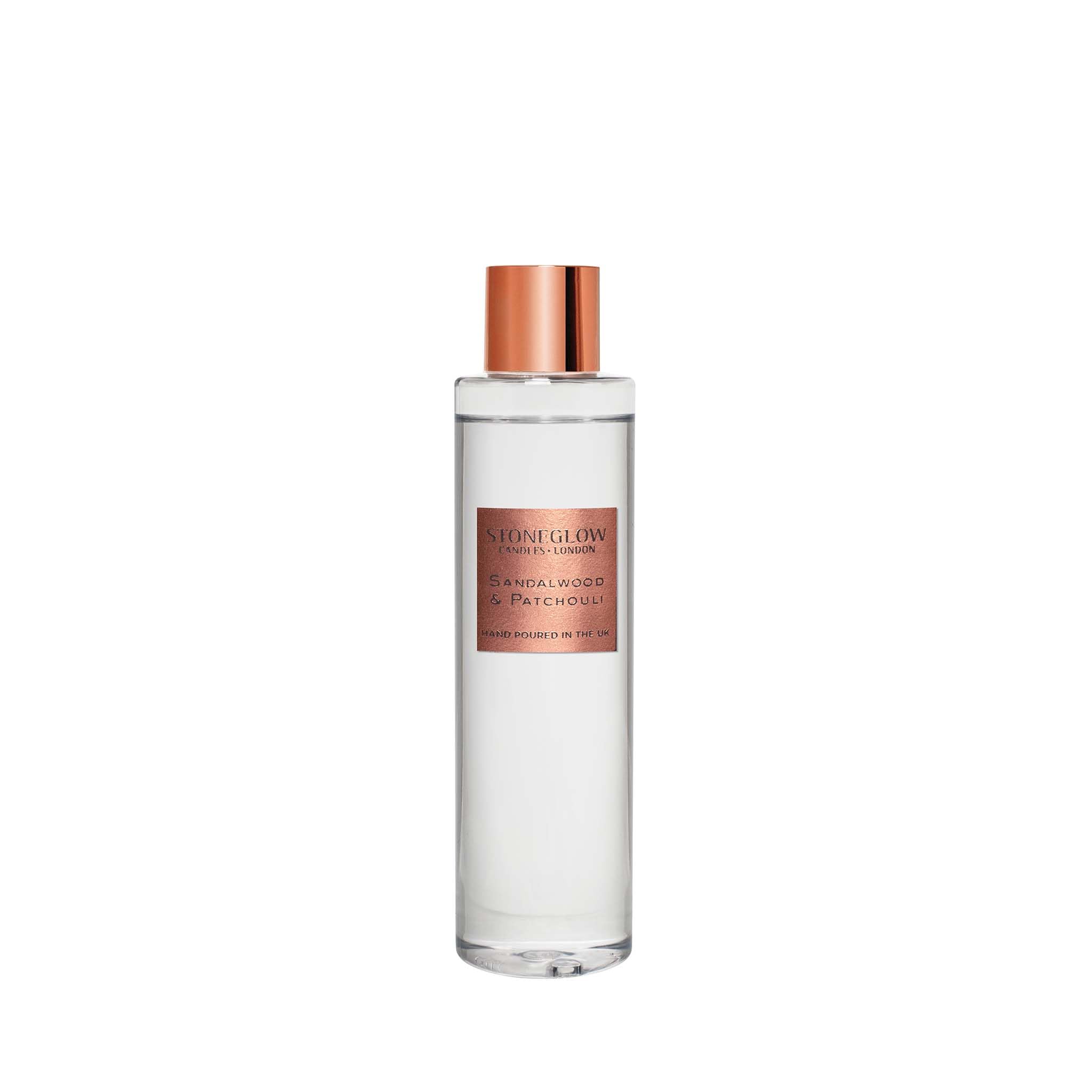 Stoneglow Luna Collection - Sandalwod & Patchouli 210ml Scented Reed Diffuser Refill - Dark Grey & Rose Gold