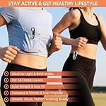 Digital Step Counter for Walking, Pink Pedometer with LCD Display - Image 4