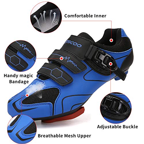 Image of Unisex Cycling Shoes Compatible with pelaton Indoor Road Bike Riding Shoes for Men and Women Delta Cleats Clip Outdoor Pedal